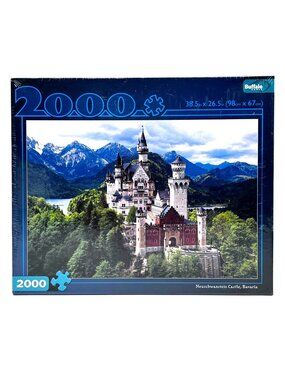 Neuschwanstein Castle Bavaria 2000-Piece Jigsaw Puzzle 38.5" x 26.5" Made In USA